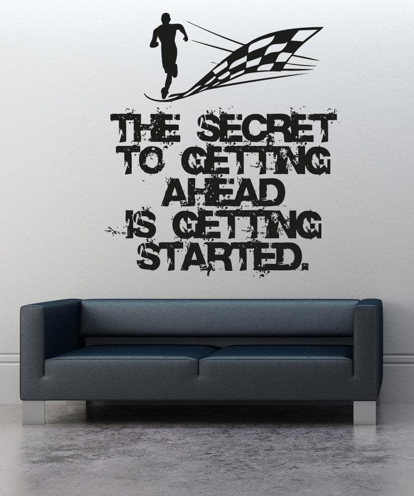 Vinyl Wall Decal Sticker Getting Started Quote #5271