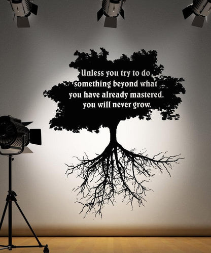 Motivational Quote: Unless you try to do something beyond what you have already mastered, you will never grow. #5272