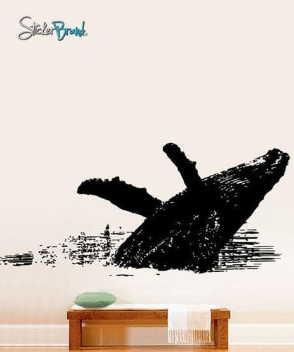 Vinyl Wall Decal Sticker Humpback Whale Jumping #527