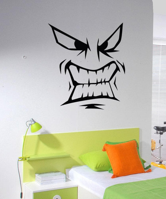 Vinyl Wall Decal Sticker Snarling Face #5280