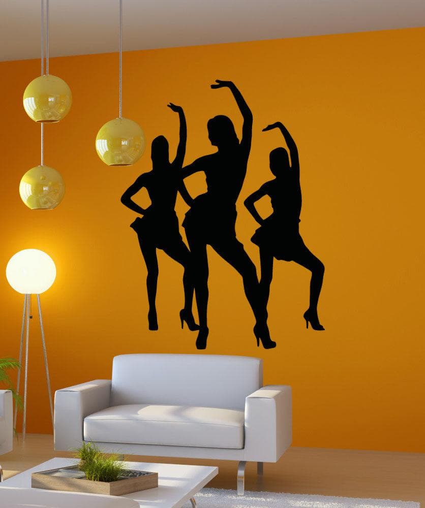 Vinyl Wall Decal Sticker Dancing Women Trio #5291