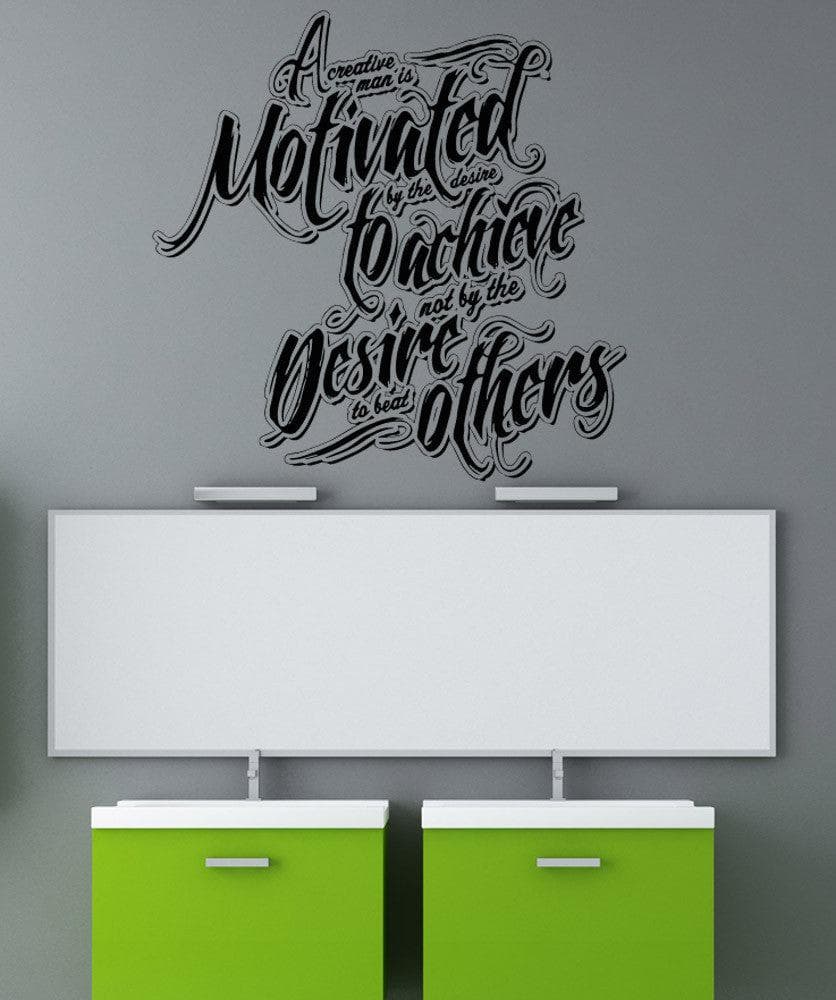 Vinyl Wall Decal Sticker A Creative Man Quote #5294