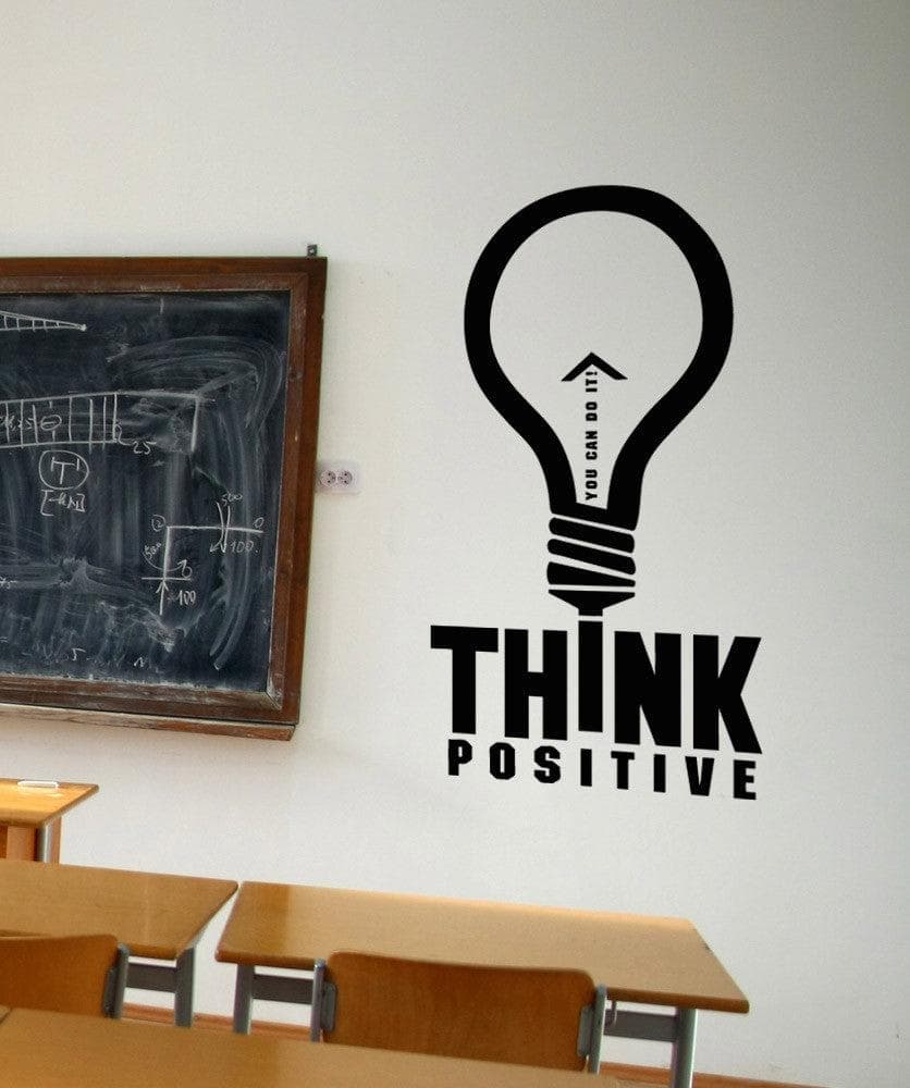 Think Positive, you can do it. Quote Vinyl Wall Decal Sticker #5296