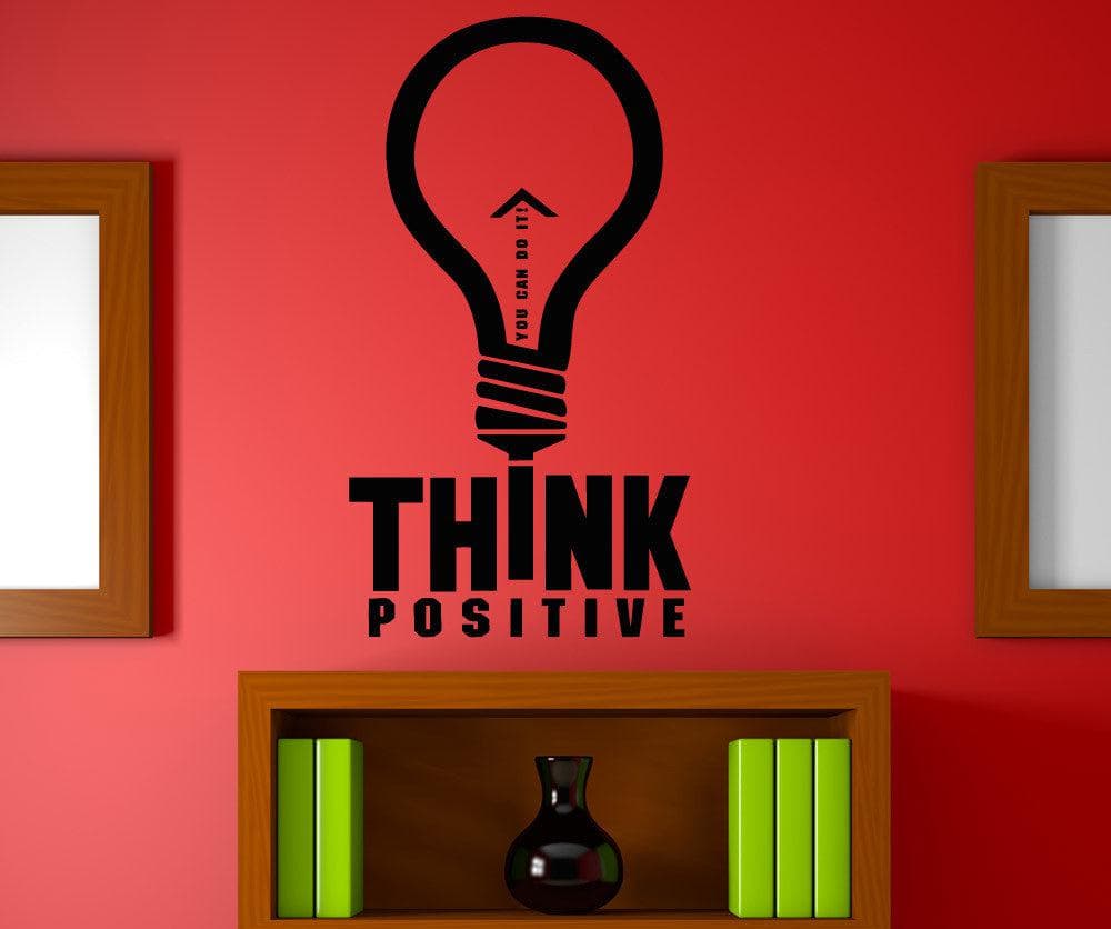 Think Positive, you can do it. Quote Vinyl Wall Decal Sticker #5296