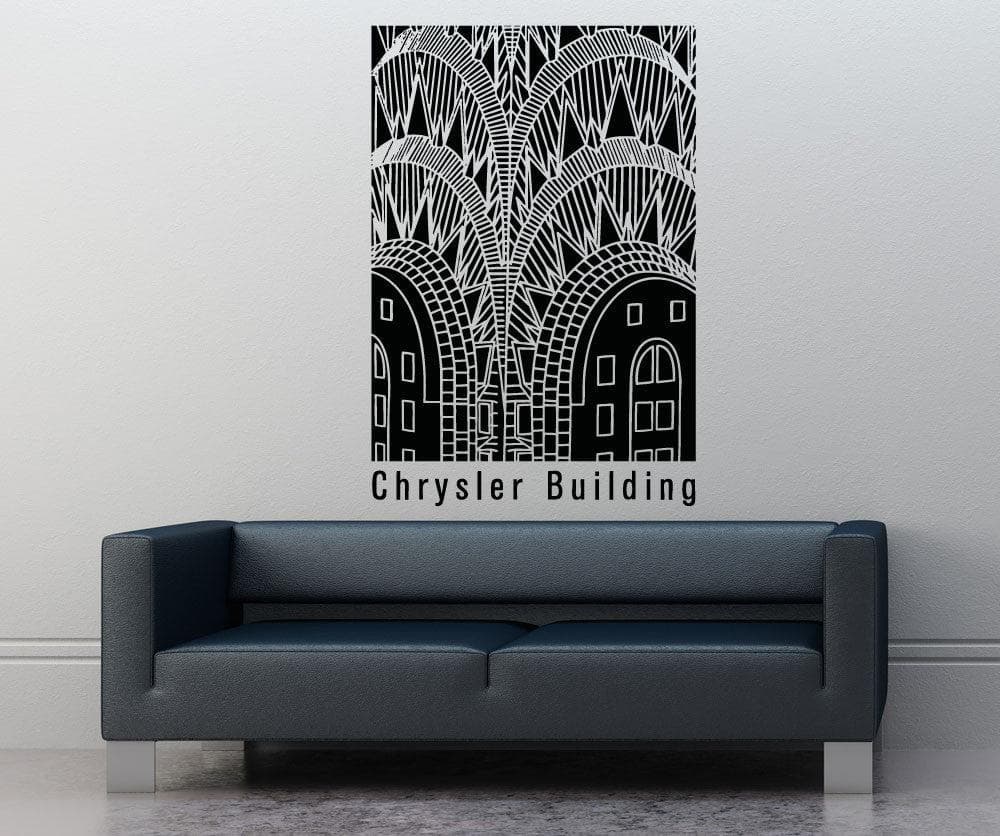 Chrysler Buildings Design Vinyl Wall Decal Sticker #5298