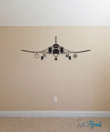 Vinyl Wall Decal Sticker Front Fighter Jet #531