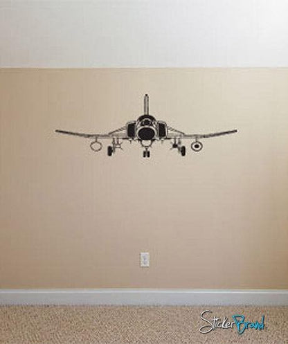 Vinyl Wall Decal Sticker Front Fighter Jet #531