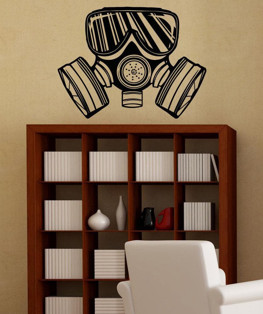 Vinyl Wall Decal Sticker Small Gas Mask #5331