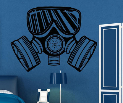 Vinyl Wall Decal Sticker Small Gas Mask #5331
