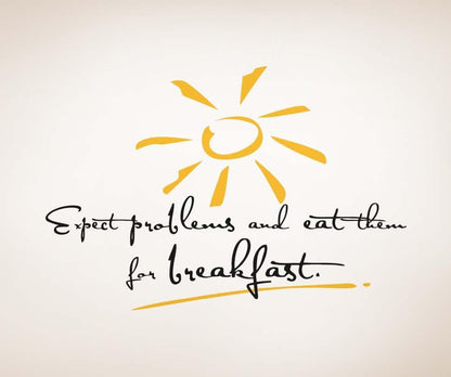 Vinyl Wall Decal Sticker Problems For Breakfast #5359