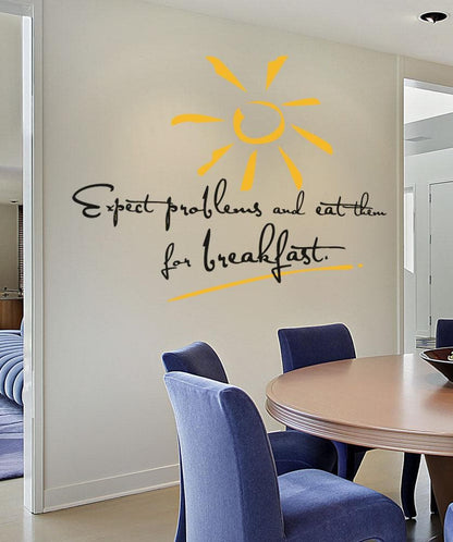 Vinyl Wall Decal Sticker Problems For Breakfast #5359