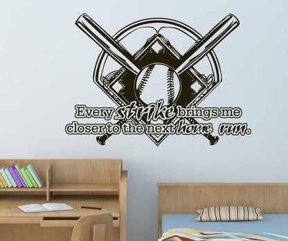 Vinyl Wall Decal Sticker Baseball Motivation #5367