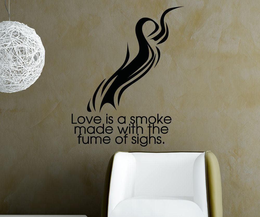 Vinyl Wall Decal Sticker Love Is A Smoke #5372