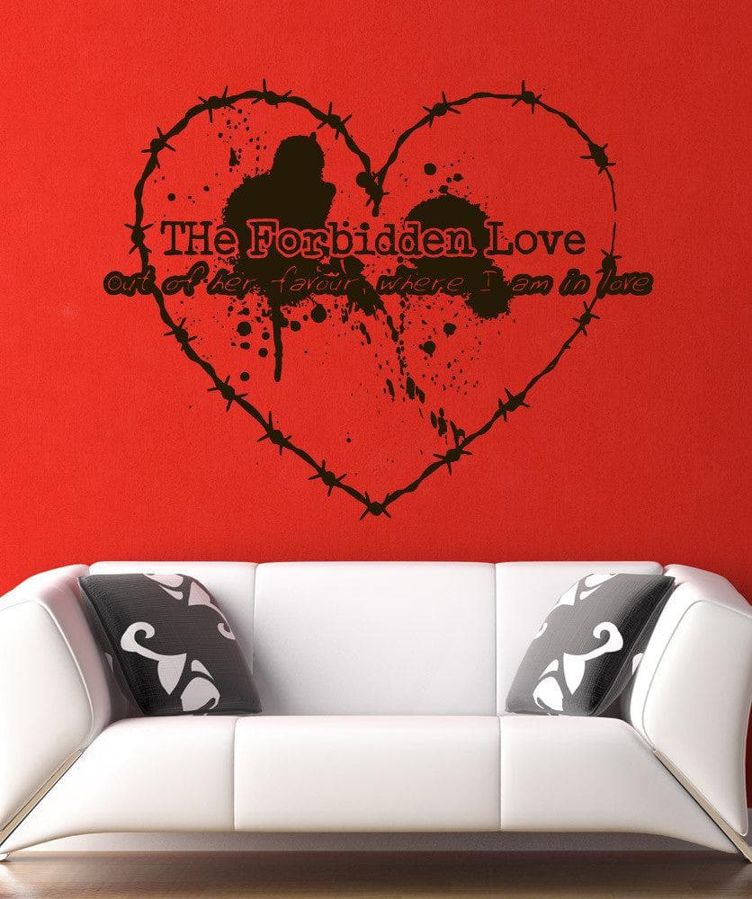 Vinyl Wall Decal Sticker Forbidden Love Quote #5378