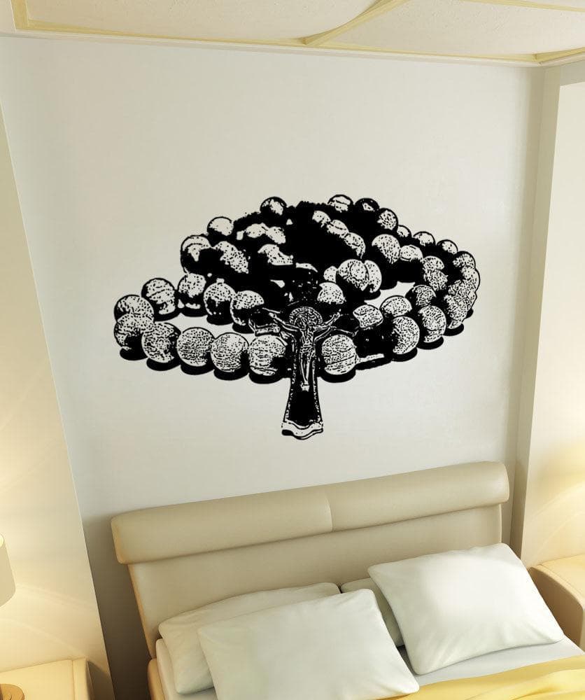 Vinyl Wall Decal Sticker Rosary Beads #5423