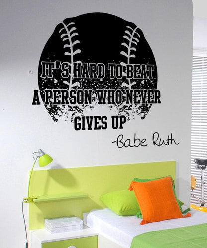 Vinyl Wall Decal Sticker Babe Ruth Quote #5430