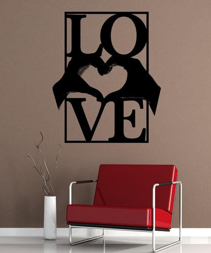 Vinyl Wall Decal Sticker Heart Hands With Love #5443