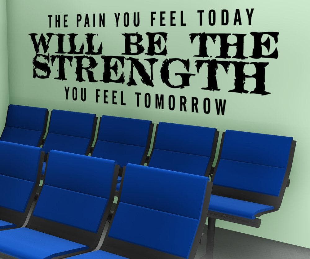Gym Motivational Quote. The Pain You Feel Today Will Be The Strength You Feel Tomorrow Motivational Quote. #5451