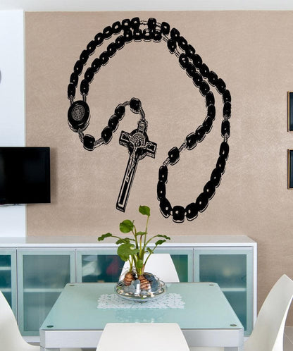 Vinyl Wall Decal Sticker Detailed Rosary #5458