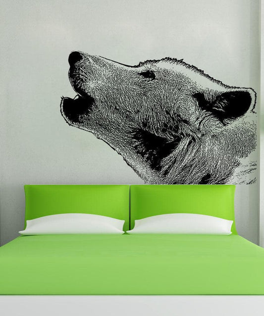 Vinyl Wall Decal Sticker Wolf Howling #5478