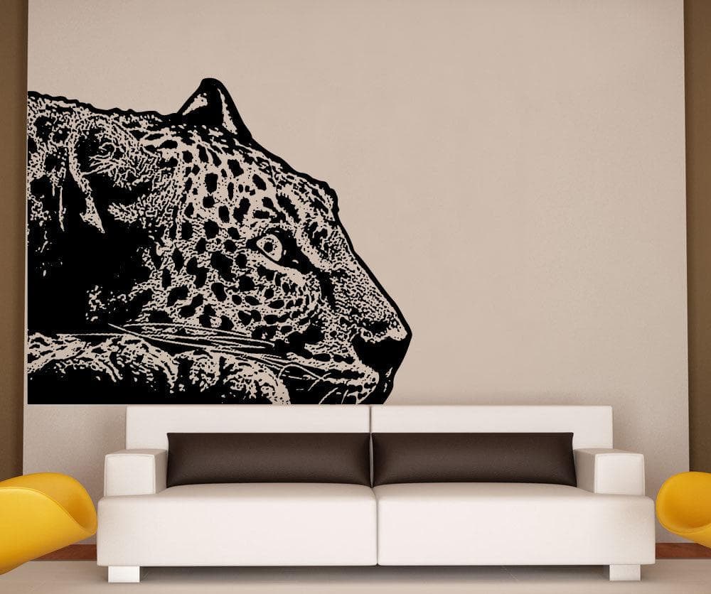 Vinyl Wall Decal Sticker Laying Leopard #5480