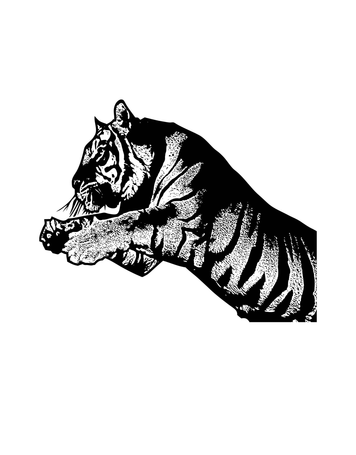 Leaping Tiger Wall Decal Sticker. #5483