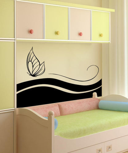 Vinyl Wall Decal Sticker Butterfly Leaves Design #5505