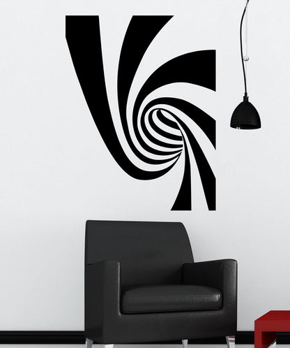 Swirling Wormhole Tunnel Design Vinyl Wall Decal Sticker. #5508