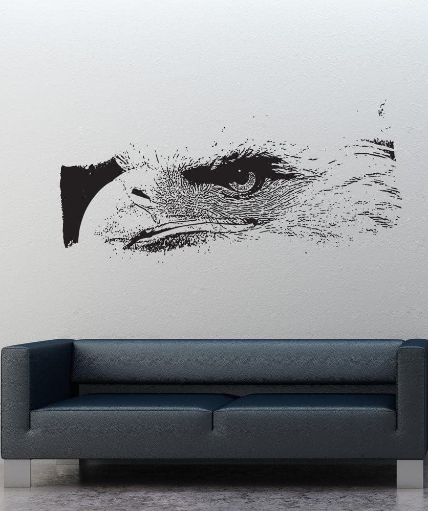 Bald Eagle Staring Wall Decal Sticker. #5518