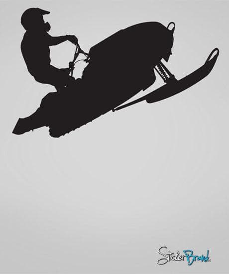 Vinyl Wall Decal Sticker Snow Mobile Racer #562