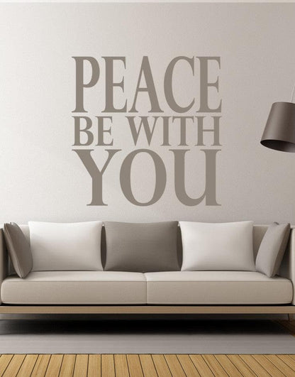 Vinyl Wall Decal Sticker Peace Be With You Quote #6004