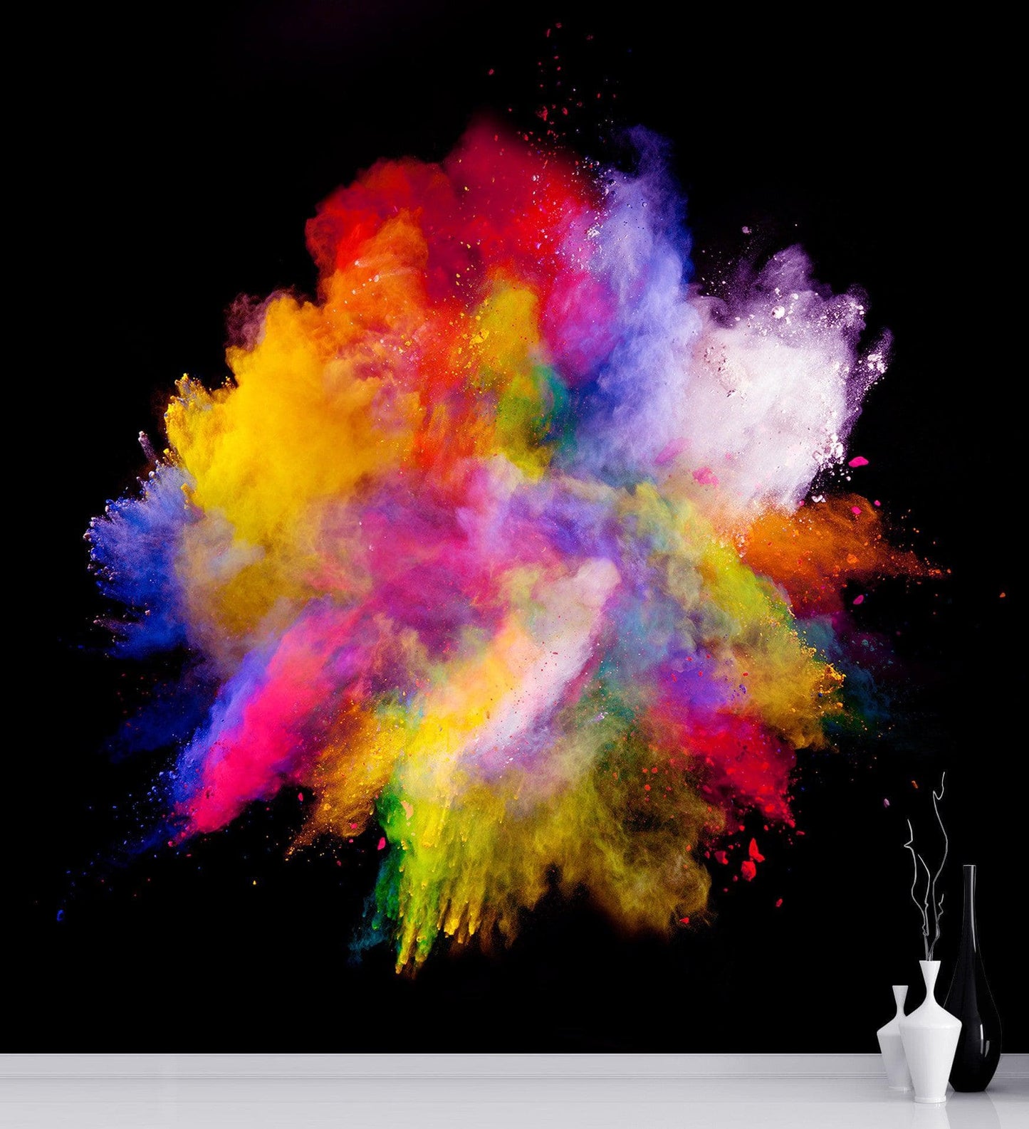 Wall Mural Decal Sticker Burst of Color Powder Abstract #6006