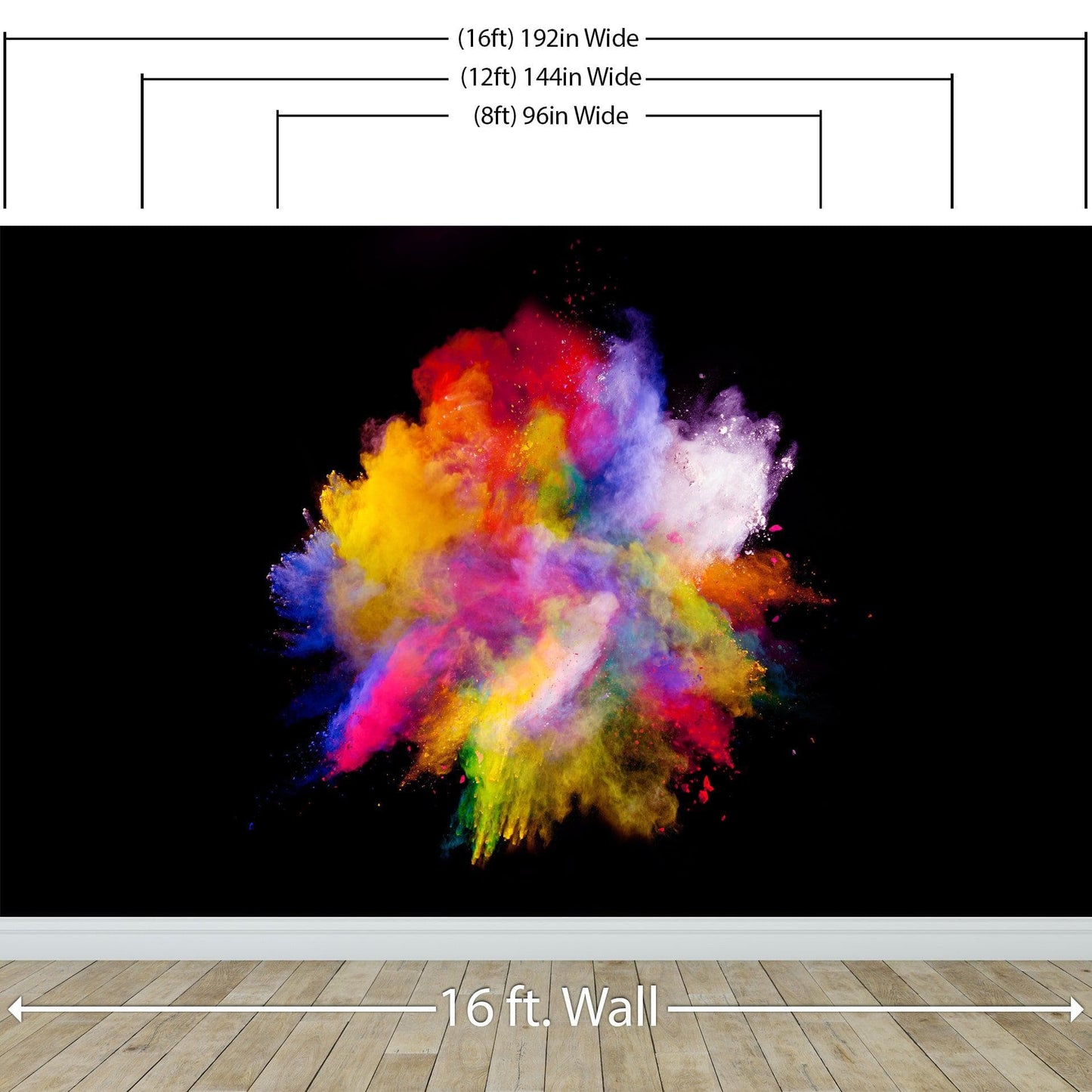 Wall Mural Decal Sticker Burst of Color Powder Abstract #6006