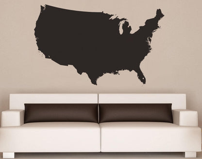 United States of America USA Map Vinyl Wall Decal #6027
