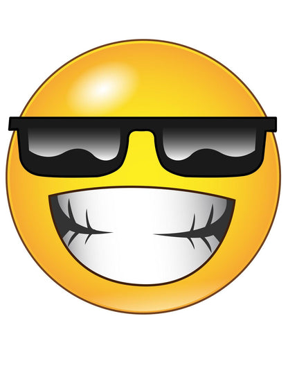 Smiling Emoticon Faces Wall Decal Sticker #6052