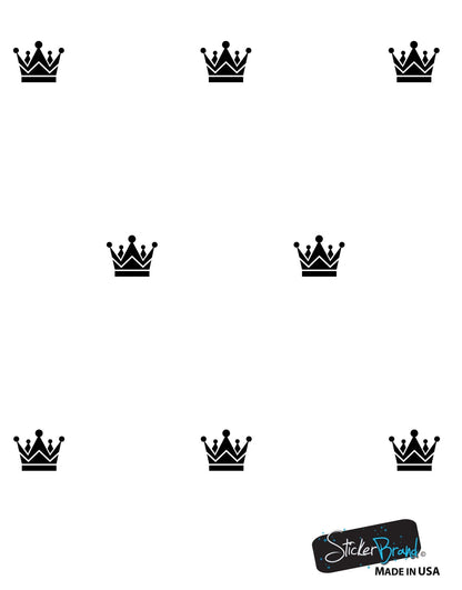 King's Crown Pattern Vinyl Wall Decal Sticker #6076