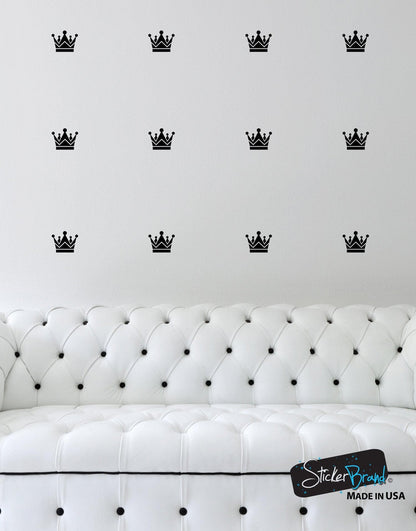 King's Crown Pattern Vinyl Wall Decal Sticker #6076