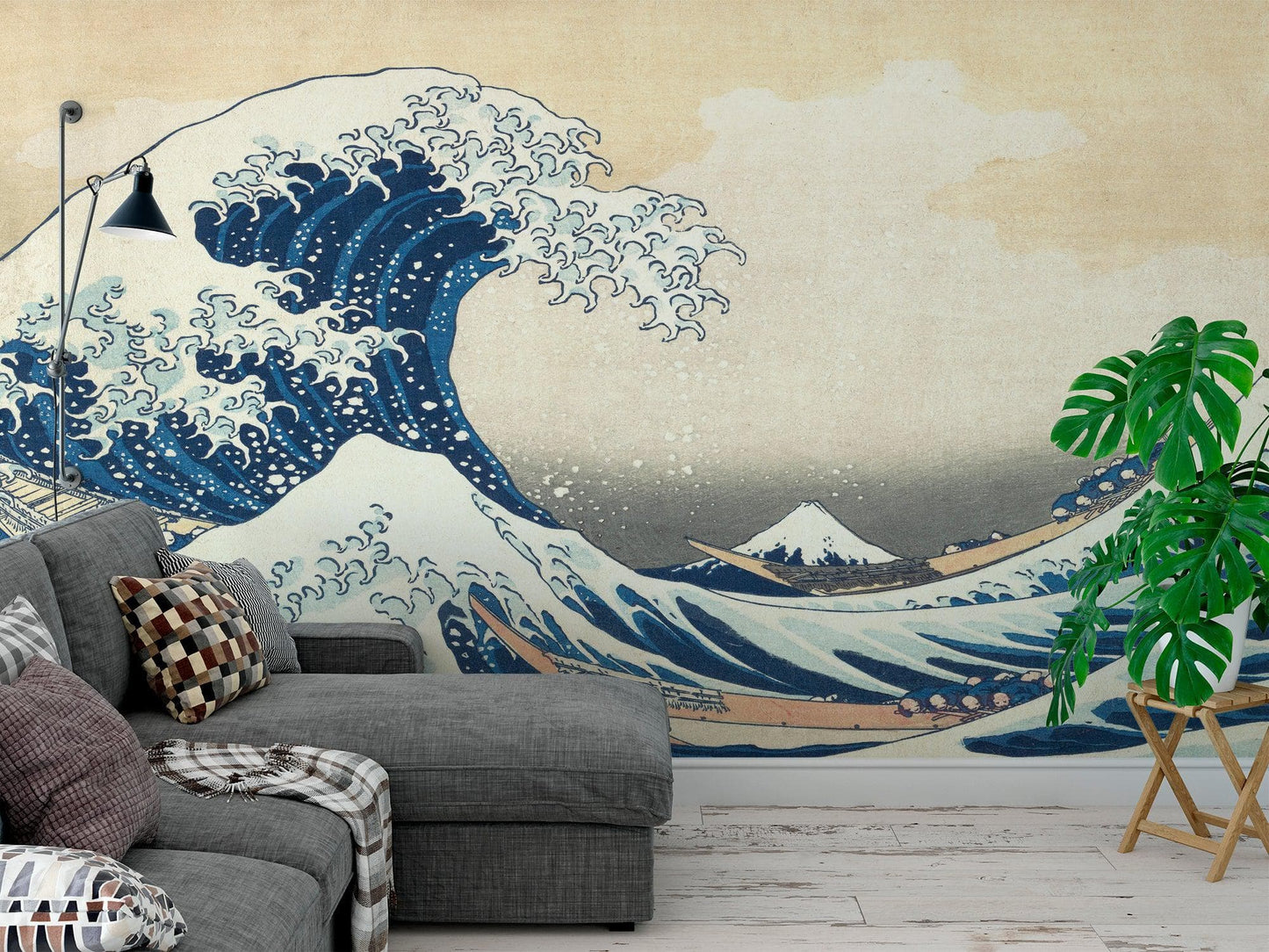 The Great Wave off Kanagawa by Katsushika Hokusai Wall Mural. #6121