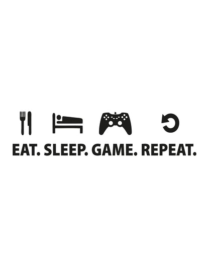 Eat Sleep Game Repeat Gamer Wall Decal Quote. #6123