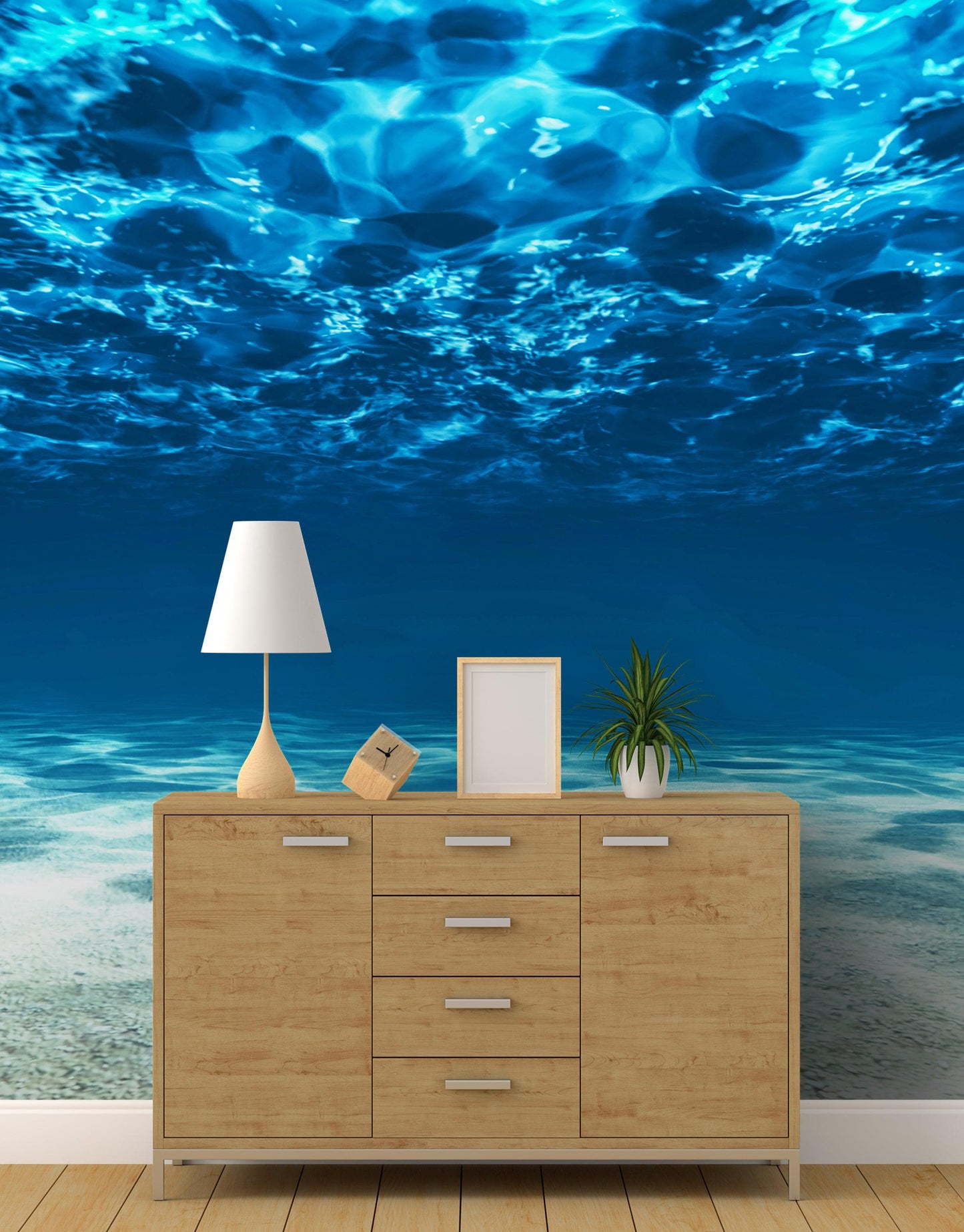 Underwater Wallpaper. View of Tropical Beach Wall Mural #6124