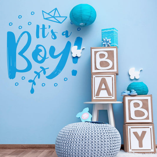 It’s a Boy Gender Reveal Vinyl Wall Decal Sticker. Perfect decoration for a Baby Reveal / Baby Shower party. #6187