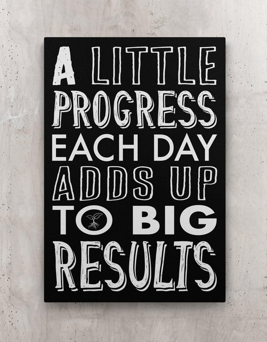 A Little Progress Each Day Adds Up to Big Results Motivational Quotes Poster. #6193