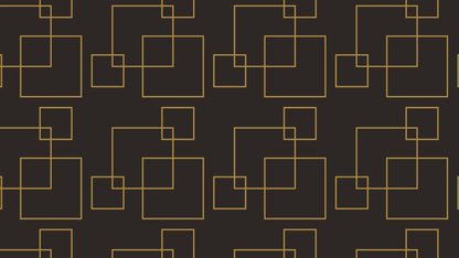 Dark Brown and Gold Square Geometric Pattern Peel and Stick Wallpaper | Removable Wall Mural #6215