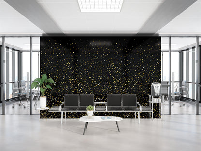 Gold Starry Night Mural #6226