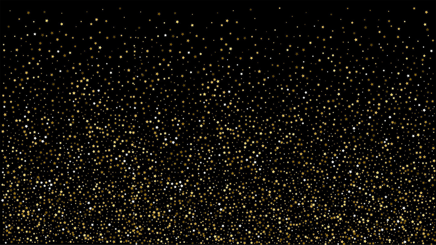 Gold Starry Night Mural #6226