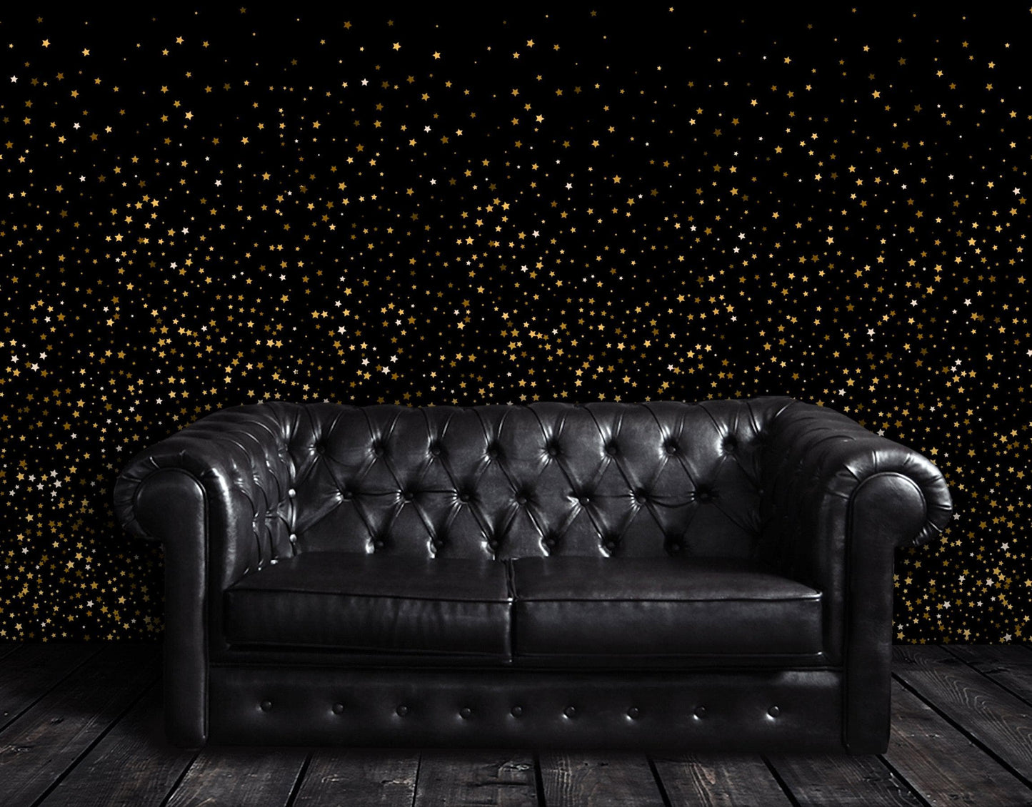 Gold Starry Night Mural #6226