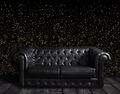 Gold Starry Night Mural #6226