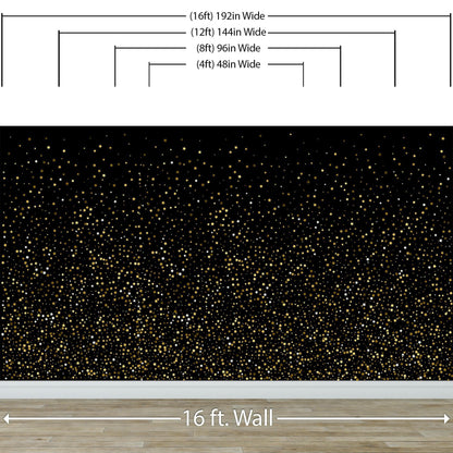 Gold Starry Night Mural #6226