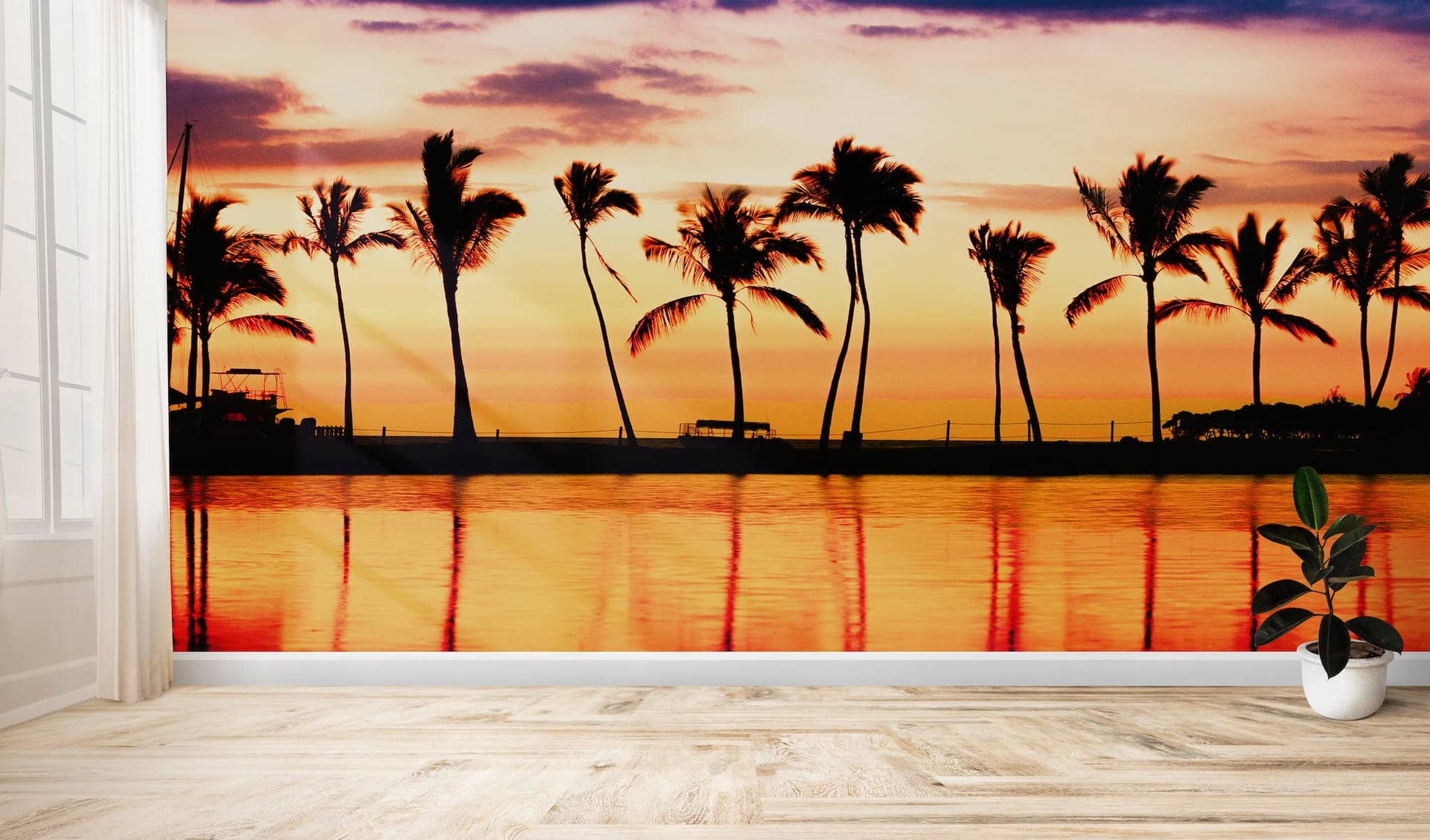 Palm_Tree_Beach_Sunset_Decal_Living_Room