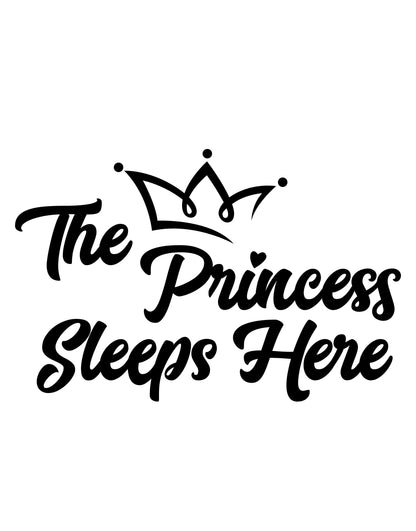 The Princess Sleeps Here Quote Wall Decal. #6254